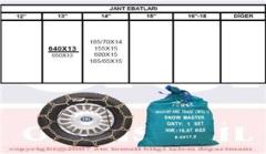 PATİNAJ ZİNCİRİ BİNEK VE HAFİF TİC.ARAÇ SERME 13-14 JANT 640x13 ZİNCİR EBATLARI İÇİN RESİME BAKINIZ