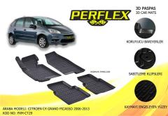 PXM-CT29 PERFLEX 3D X-MAT HAVUZLU PASPAS SİYAH CITROEN C4 GRAND PICASSO 2006-2013 3D X-MAT 5 PCS