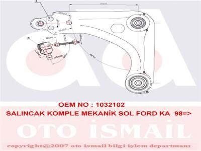 x SALINCAK KOMPLE MEKANİK SOL FORD KA 98