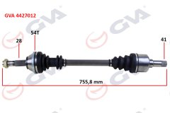 KOMPLE AKS SOL DUCATO-BOXER-JUMPER 2.5TDI 94-02 ABS Lİ 54DİŞ 755mm