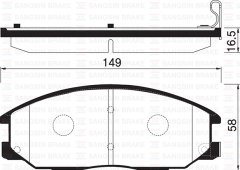 ÖN BALATA STAREX 2.5 CRDI 05 H1 06 SSANGYONG REXTON 2.7 XDİ 11 GDB3412-GDB3257-GDB3297