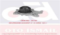 DEVİRDAİM SU POMPASI HYUNDAI ACCENT GETZ 1.5L D3EA CRDİ 02-05 / SANTAFE 2.2L CRDİ 06-09 / SONATA 2.0L D4EA CRDİ DİZEL 06-11
