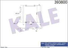 KLİMA KONDENSERİ ASTRA G-ZAFIRA 98-02 1.7DTI-1.7CDTI-2.0DI-2.0DTI-2.2DTI AL/AL 425x400x18