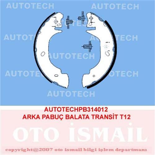 ARKA PABUÇ BALATA TRANSIT T12 2.0 2.5DI 2.5TD 94-00 254x52