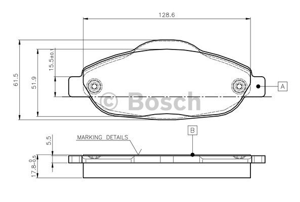 ÖN BALATA P308 1.4 1.6 HDİ 2.0 HDİ 07> P308 SW 07> P308 CC 1.6 HDİ 09> P3008 13> 1.6 HDI-VTI