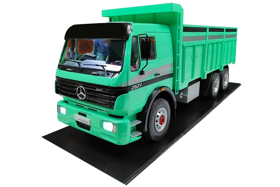 MAKET BOY:88-YÜKSEKLİK:31 CM 1:10 ÖLÇÜ MERCEDES KAMYON 2521 IŞIKLI