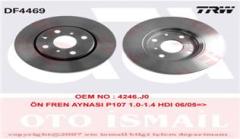 ÖN FREN AYNASI P107 1.0-1.4HDI 06/05>C1 1.0 1.4HDİ 05>TOYOTA AYGO 1.0 1.4HDİ 05> 247x20x4DLxHAVALI
