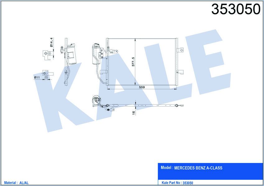KLIMA RADYATORU MERCEDES W168 W414
