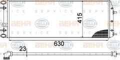 RADYATÖR VW POLO-IBIZA 4 1.2-1.2 12V-1.4 16V 02-09 630x415x23 AC KLİMASIZ OTOM MEK