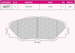 ÖN BALATA AURIS 1.4 D-1.4-1.8 1.6 VVTI-2.0 D-2.2 D 07 12 RAV4 3 2.0 VVTİ 06 12 2.2D-4D 06