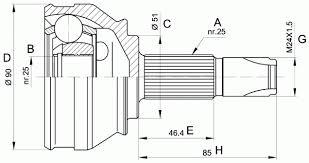 AKS KAFASI DIŞ ALFA 145 1.4 1.6 1.8 2.0 96-01 146 147 1.6 2.0 1.9JTD 156 2.0JTS MAREA PUNTO BRAVA