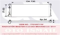 RADYATÖR MASTER 2-MOVANO 01> 2.5DCI G9U AC KLİMASIZ MEK 730x414.5x34
