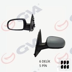 DIŞ DİKİZ AYNASI SOL CORSA C 01> ELEKTRİKLİ ISITMALI ASTARLI ASFERİK 5 FİŞ VM-200EHPAL