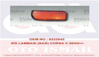 ARKA SİS FARI SAĞ CORSA C 09/03-07/06
