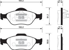ÖN BALATA FIESTA 1.4TDCİ ABSLİ 00 FUSION 02 MAZDA 121 96 MAZDA 2 03