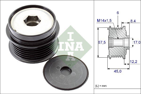 ALTERNATÖR KASNAĞI RULMANLI JEEP CHEROKEE-WRANGLER 2.5-2.8CRD 01> DODGE NITRO