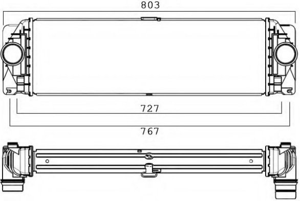 TURBO RADYATÖRÜ INTERCOOLER MERCEDES BENZ SPRINTER-CRAFTER 06 640X202X64 MEK.-OTOM.