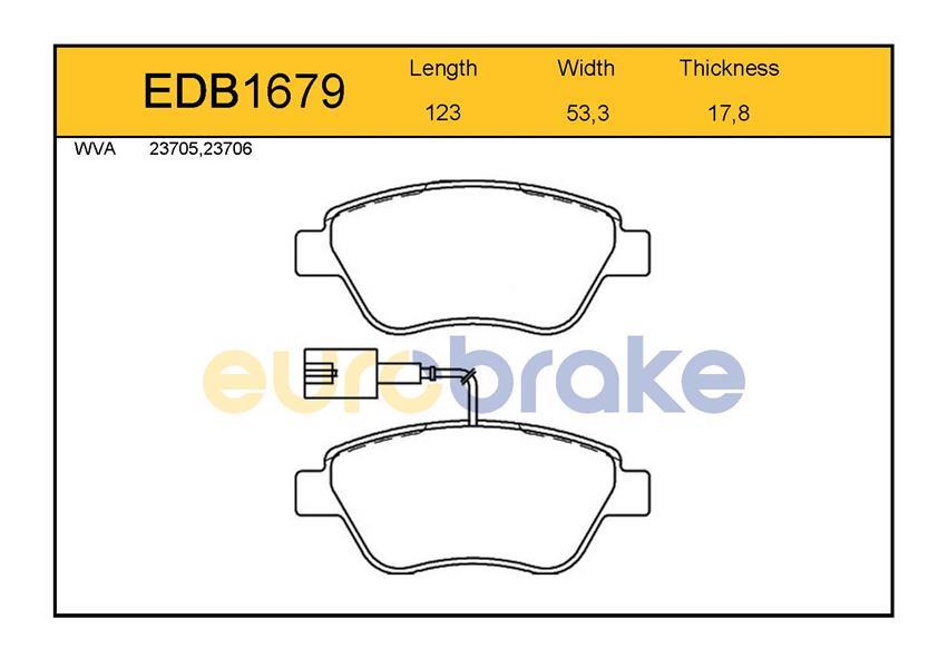 ÖN BALATA DOBLO-ALBEA-LINEA-STILO-FIORINO 1.3MJTD-BIPPER-NEMO 1.4 HDI İKAZ KABLOLU TEK FİŞLİ GDB1654-FDB1466W-LP1722