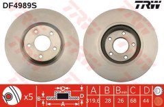 ÖN FREN AYNASI NISSAN QASHQA-KALEOS İ2 2.0-2.0 DCİ 4X4 08 320x28x5DLxHAVALI