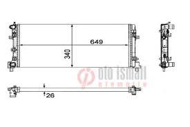 RADYATÖR BRAZİNG A1-IBIZA 5-POLO 1.2-1.4-1.6 09 AC KLİMASIZ MEK 648x326x16