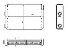 KALORİFER RADYATÖRÜ BRAZİNG DOBLO 01 PUNTO 01 IDEA 04 AC KLİMASIZ 210x156x32