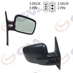DIŞ DİKİZ AYNASI SOL TRANSPORTER T4 96 ELEKTRİKLİ ISITMALI ASFERİK VM-186EHAL