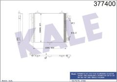 KLİMA KONDENSERİ P207 06 P208 12 P1007 05 C2-C3-C3 2-DS3 1.4-1.6 HDİ AL/AL 420x374x16