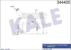 TURBO RADYATÖRÜ INTERCOOLER PARTNER 08 BERLINGO 08 1.6 HDI AL/PL/BRZ 300x147x76