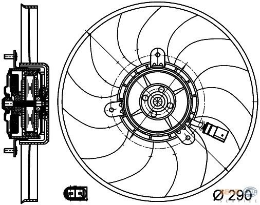 FAN MOTORU SAĞ GOLF5-GOLF6-JETTA-PASSAT-CADDY-A3-LEON 2004-2013 1.2-1.4 TSI - 1.6-1.9 TDI