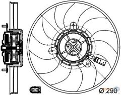 FAN MOTORU SAĞ GOLF5-GOLF6-JETTA-PASSAT-CADDY-A3-LEON 2004-2013 1.2-1.4 TSI - 1.6-1.9 TDI