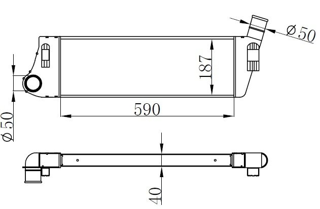 TURBO RADYATÖRÜ INTERCOOLER MEGANE 2-SCENIC 2 1.5DCI-1.9DCI AL-PL-BRZ 586x187x40 96728