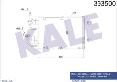 KLİMA KONDENSERİ ASTRA H CDTI-ZAFIRA B CDTI AL/AL 530x320x12