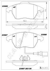 ÖN BALATA FİŞLİ CADDY 3 04 GOLF 4 5 VI 97 JETTA PASSAT 05 POLO 09 OCTAVIA 04 GDB1550