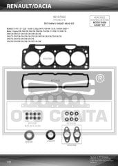 MOTOR TAKIM CONTASI FULL SİLİNDİR KAPAK CONTASI Lİ KEÇELİ R11-R21 1700cc