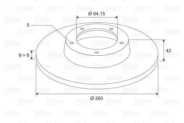 ARKA FREN DİSKİ C4IC V3 06 C4IC IX 1.4İ-1.8İ 12 260x9x5DL