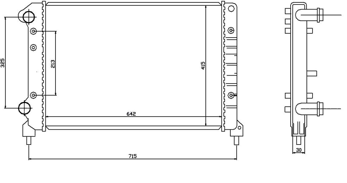 RADYATÖR DOBLO-DOBLO CARGO 1.4 10/05 1.6-1.9D 01 MEK AC AL/PL/BRZ 61766