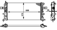 RADYATÖR ASTRA G 1.2 16V AC MEKANİK 600x368x26