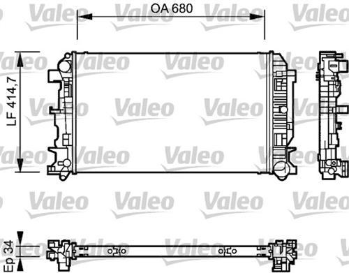 MOTOR SU RADYATORU MERCEDES SPRINTER B906 . VW CRAFTER 30-35-50 680X414X34