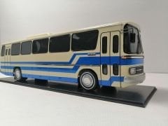 MAKET BOY:60-YÜKSEKLİK:17 CM 1:18 ÖLÇÜ MERCEDES OTOMARSAN O-302 BEYAZ MAVİ 76 KUŞAKLI
