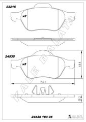 ÖN BALATA MEGANE 2 02 SCENIC 2 02 CLIO 3 05 1.5dCi 1.6 16V 2.0 16V