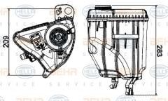 RADYATÖR YEDEK SU DEPOSU F07-F10-F10 LCİ-F11-F11 LCİ-F18-F18 LCİ-F06-F12-F13-F01-F02 N47N-N57N 10-17 CRT 3 000S