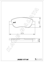 ÖN BALATA FIAT PALIO 96 1.2 1.4 RENAULT MEGANE 2 02 SCENIC 2 02 1.4 1.5dCi