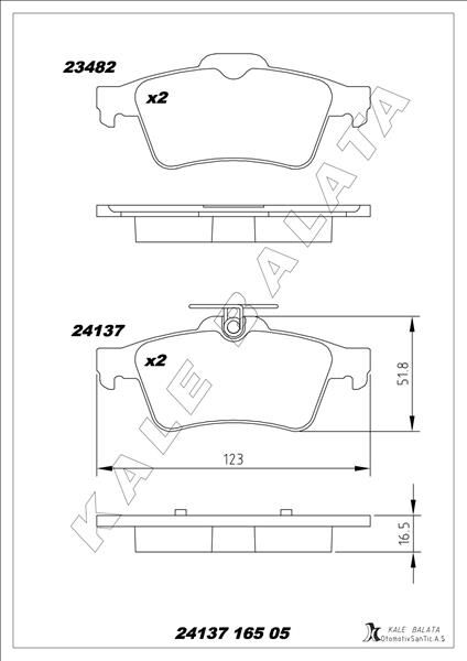 ARKA BALATA FOCUS 2 CMAX 03 CONNECT 02 LAGUNA 3 07 OPEL VECTRA C 02 SIGNUM 03 CITROEN C5 08 PEUGEOT P508 10 18 1647875980-4254.A8