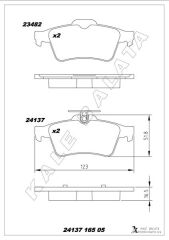ARKA BALATA FOCUS 2 CMAX 03 CONNECT 02 LAGUNA 3 07 OPEL VECTRA C 02 SIGNUM 03 CITROEN C5 08 PEUGEOT P508 10 18 1647875980-4254.A8