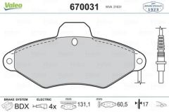 ÖN BALATA XANTIA 1.6 1.8 16V 1.9D 2.0 2.0HDİ 94-03 60.5x130.9x17