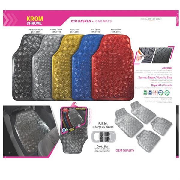 PASPAS ÜNİVERSAL KROM - KARBON - 5 PARÇA KROM SERİSİ PASPAS