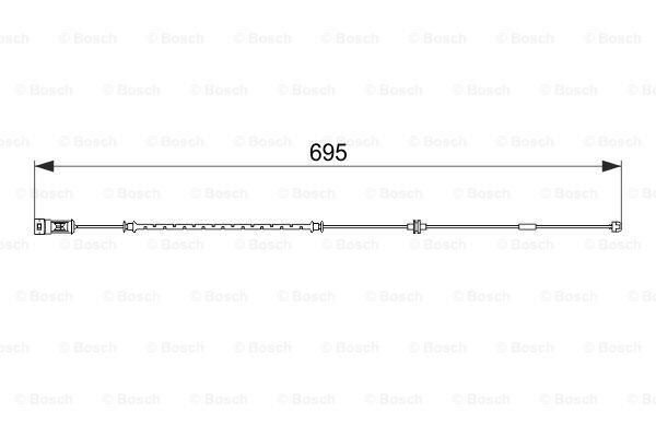 ÖN FREN BALATA FİŞİ İKAZ KABLOSU VECTRA C 04/2002> VECTRA C GTS 08/2002 > SİGNUM 2003> 678mm