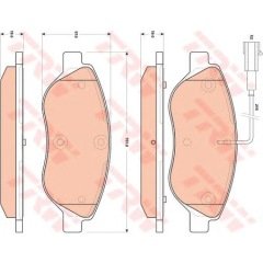 ÖN FREN BALATASI FİŞLİ FIAT BRAVO 2 08 14 EGEA HB 15 ALFA ROMEO MITO 08 15 LANCIA DELTA 3 08 14 1.3D MTJ 1.4TB 1.6D MTJ 1.9D MTJ 2.0D MTJ BÜYÜK TİP