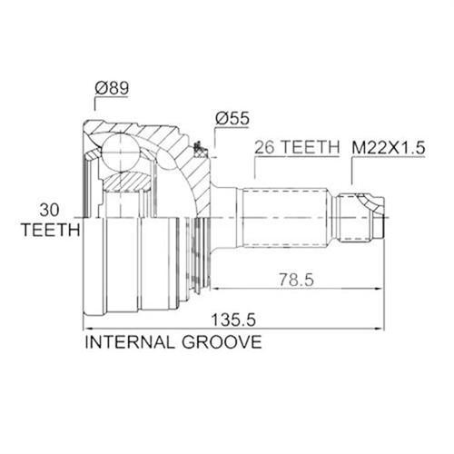 x AKS KAFASI DIŞ CIVIC 1.3-1.5İ 16V-1.6VTI 91-01