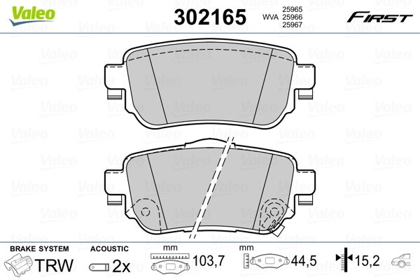ARKA BALATA RENAULT KADJAR 15 NISSAN QASHQAI-XTRAIL 14 103.7x44.9x47.4x15.2 601504